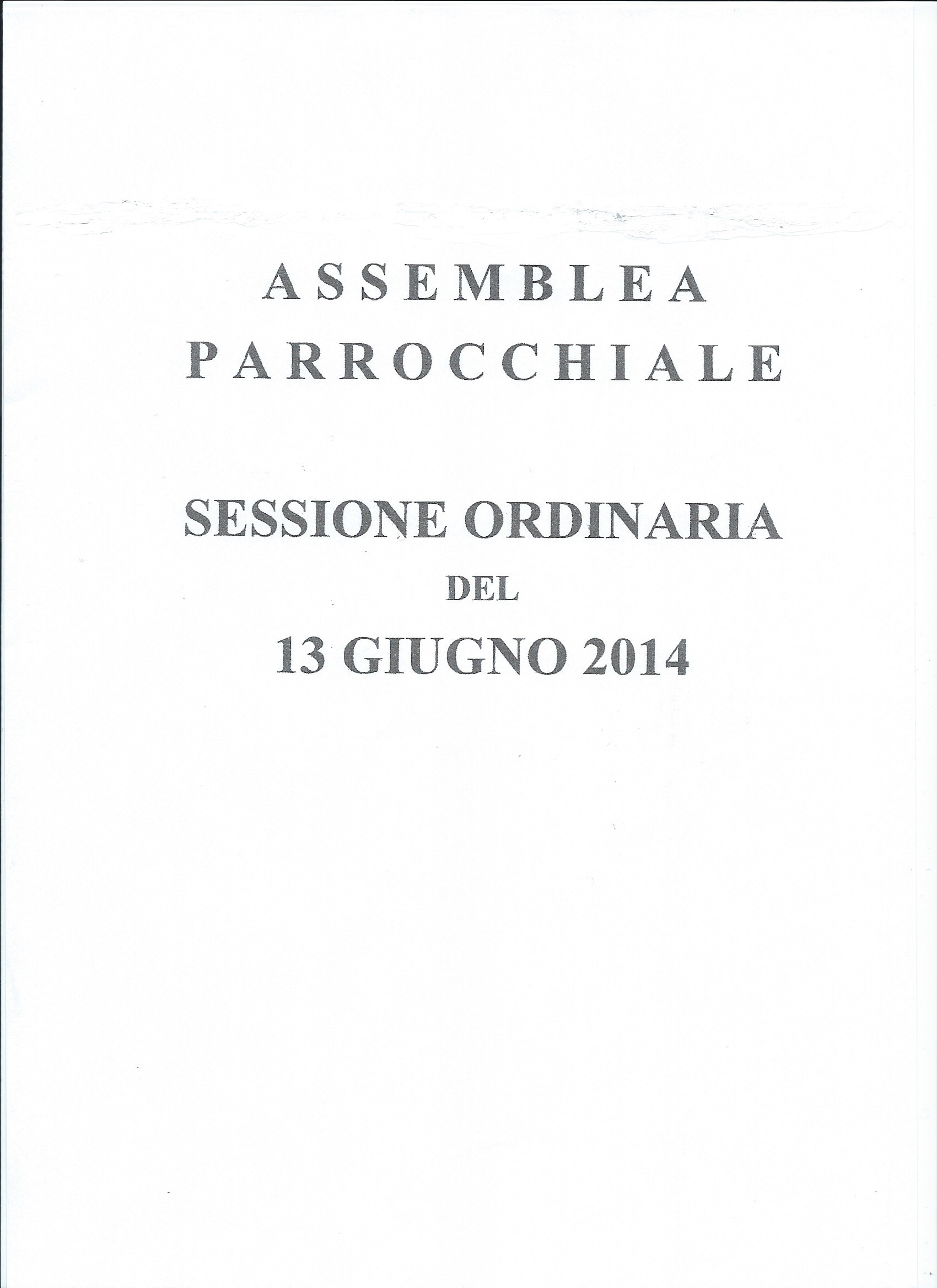 Assemblea ordinaria 13.06.2014