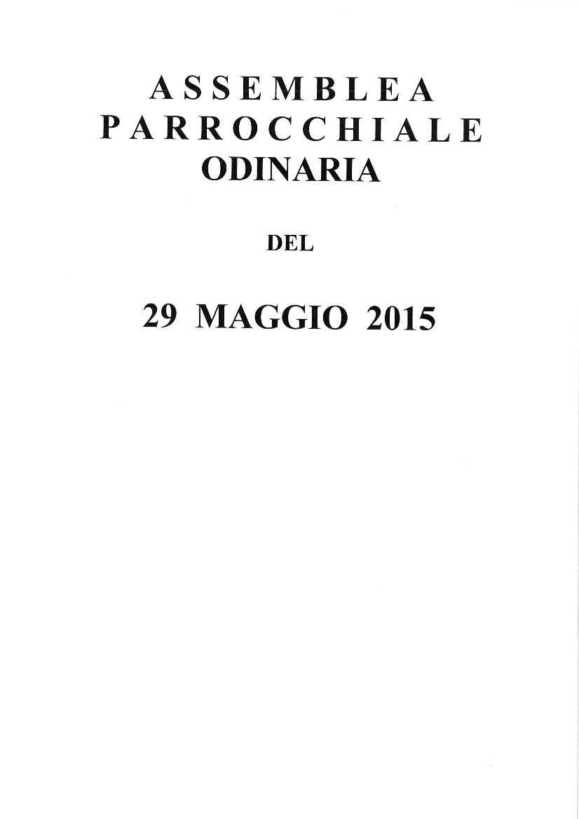 Assemblea ordinaria 29.05.2015